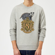 Harry Potter Hufflepuff Drawn Crest Sweatshirt Grey Xl harry potter kopen in de aanbieding