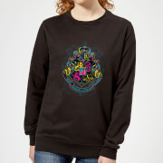 Harry Potter Hogwarts Neon Crest Womens Sweatshirt Black 4Xl harry potter kopen in de aanbieding Harry Potter Hogwarts Neon Crest Womens Sweatshirt Black 4Xl harry potter kopen in de aanbieding