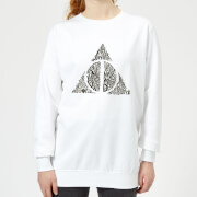 Harry Potter Deathly Hallows Text Womens Sweatshirt White 3Xl harry potter kopen in de aanbieding