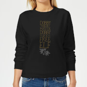 Image of Harry Potter Dobby Is A Free Elf Women's Sweatshirt - Black - XS - Black