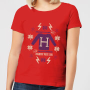 Harry Potter Christmas Sweater Womens T Shirt Red M harry potter kopen in de aanbieding