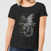 Harry Potter Hungarian Horntail Dragon Womens T Shirt Black Xs harry potter kopen in de aanbieding