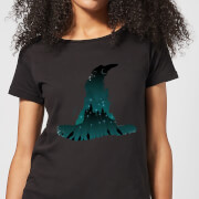 Harry Potter Sorting Hat Silhouette Womens T Shirt Black Xs harry potter kopen in de aanbieding