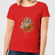 Harry Potter Star Hogwarts Gold Crest Womens T Shirt Red L harry potter kopen in de aanbieding