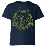 Harry Potter Ravenclaw Raven Badge Kids T Shirt Navy 11 12 Years harry potter kopen in de aanbieding
