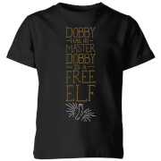 Harry Potter Dobby Is A Free Elf Kids T Shirt Black 11 12 Years harry potter kopen in de aanbieding