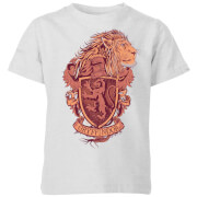 Harry Potter Gryffindor Drawn Crest Kids T Shirt Grey 11 12 Years harry potter kopen in de aanbieding