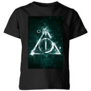 Harry Potter Hallows Painted Kids T Shirt Black 7 8 Years harry potter kopen in de aanbieding