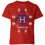 Harry Potter Christmas Sweater Kids T Shirt Red 5 6 Years harry potter kopen in de aanbieding