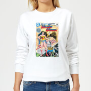 Justice League Wonder Woman Cover Womens Sweatshirt White Xxl justice league kopen in de aanbieding