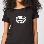 Justice League Graffiti Superman Womens T Shirt Black Xxl justice league kopen in de aanbieding