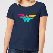 Justice League Neon Wonder Woman Womens T Shirt Navy Xl justice league kopen in de aanbieding