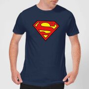 Justice League Superman Logo Mens T Shirt Navy S justice league kopen in de aanbieding