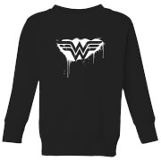Justice League Graffiti Wonder Woman Kids Sweatshirt Black 3 4 Years justice league kopen in de aanbieding