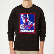 Avengers Endgame Captain America Poster Sweatshirt Black 3Xl avengers endgame kopen in de aanbieding