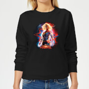 Captain Marvel Poster Womens Sweatshirt Black 5Xl captain marvel kopen in de aanbieding