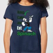 Popeye Keep Calm And Eat Spinach Womens T Shirt Navy Xs popeye kopen in de aanbieding