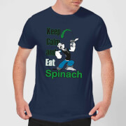 Popeye Keep Calm And Eat Spinach Men's T-Shirt - Navy - XS - Navy