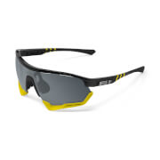 Scicon Aerotech Sunglasses SCN-XT Photochromic Silver Mirror Lens - Black Gloss Frame - XL Lens