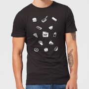 Does It Fry Pattern Mens T Shirt Black S does it fry kopen in de aanbieding Does It Fry Pattern Mens T Shirt Black S does it fry kopen in de aanbieding