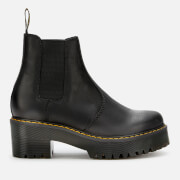 Image of Dr. Martens Women's Rometty Leather Chunky Sole Chelsea Boots - Black - UK  - Black
