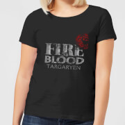 Game of Thrones Fire And Blood Women's T-Shirt - Black - S - Noir