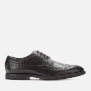 Image of Clarks Men's Ronnie Limit Leather Derby Shoes - Black - UK 11