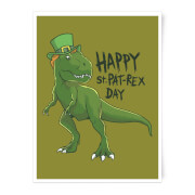 Happy St Pat-Rex Art Print - A4 - No Hanger Happy St Pat-Rex Art Print - A4 - No Hanger
