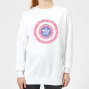 Marvel Captain America Flower Shield Womens Sweatshirt White 5Xl marvel kopen in de aanbieding