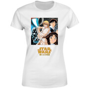 Star Wars Manga Style Womens T Shirt White Xxl star wars kopen in de aanbieding