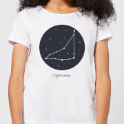 Capricorn Womens T-Shirt - White - S - White Capricorn Womens T-Shirt - White - S - White