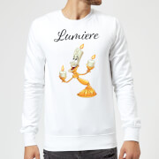 Image of Disney Beauty And The Beast Lumiere Sweatshirt - White - XL - White