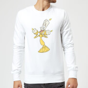 Image of Disney Beauty And The Beast Lumiere Distressed Sweatshirt - White - S - White