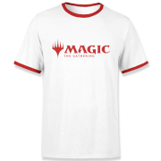 Image of Magic The Gathering Logo Men's Ringer - White/Red - XL - White