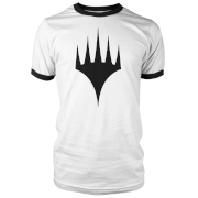 Image of Magic The Gathering Black Logo Men's Ringer - White/Black - XL - White