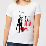 Image of Evil Dead 2 Ash Silhouette Women's T-Shirt - White - 3XL - White