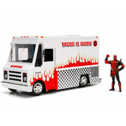 Jada Die Cast Marvel 1:24 Taco Truck and Deadpool Figure