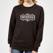 Image of Beetlejuice White Logo Women's Sweatshirt - Black - 5XL - Black