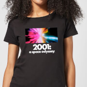Image of 2001: A Space Odyssey Coloured Lights Women's T-Shirt - Black - S - Black