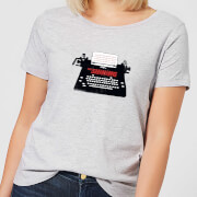Image of The Shining Typewriter Women's T-Shirt - Grey - S - Grey