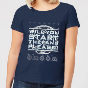 Image of Crystal Maze Will You Start The Fans Please! Women's T-Shirt - Navy - S - Navy