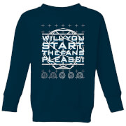Image of Crystal Maze Will You Start The Fans Please! Kids' Sweatshirt - Navy - 9-10 Years - Navy