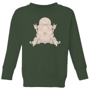 Image of Crystal Maze Fast And Safe Crest Kids' Sweatshirt - Forest Green - 3-4 Years - Forest Green