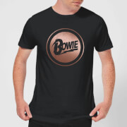 David Bowie Rose Gold Badge Men's T-Shirt - Black - XS - Noir