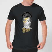 David Bowie Aladdin Sane On Black Men's T-Shirt - Black - XS - Noir