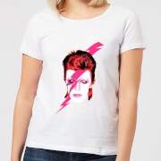 Image of David Bowie Aladdin Sane Women's T-Shirt - White - S - White