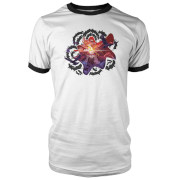 Magic The Gathering Herren Magic The Gathering Throne of Eldraine Lil Red Rowan Hood White / Black Ringer T-Shirt | White | XS | Weiß