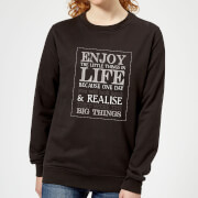 Enjoy The Little Things In Life Women's Sweatshirt - Black - 5XL - Noir