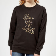 You + Me = Love Women's Sweatshirt - Black - 5XL - Noir