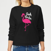 Ooh La La Flamingo Women's Sweatshirt - Black - 5XL - Noir